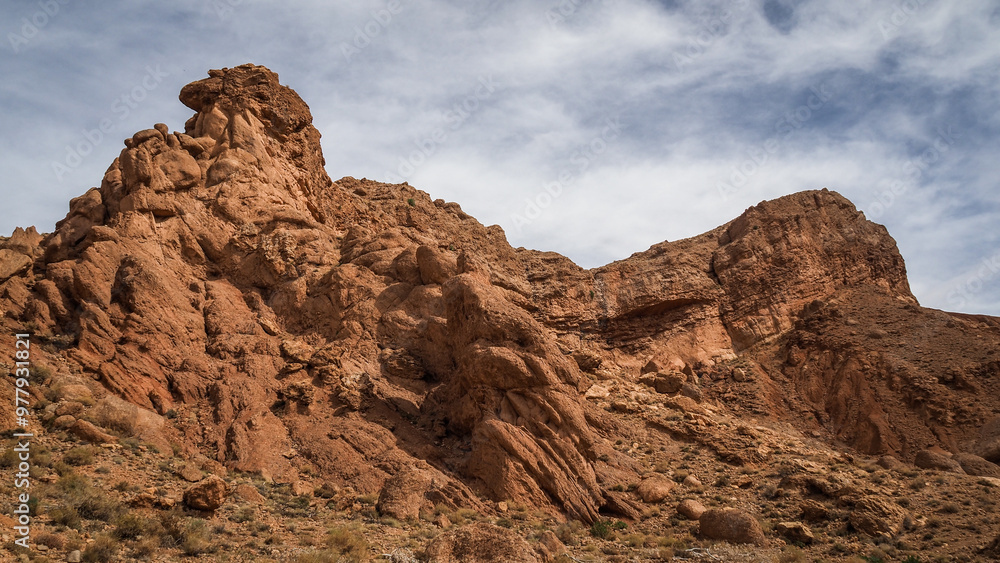 The landscape of Monkey Fingers Gorge in Morocco The landscape of Monkey Fingers Gorge in Morocco