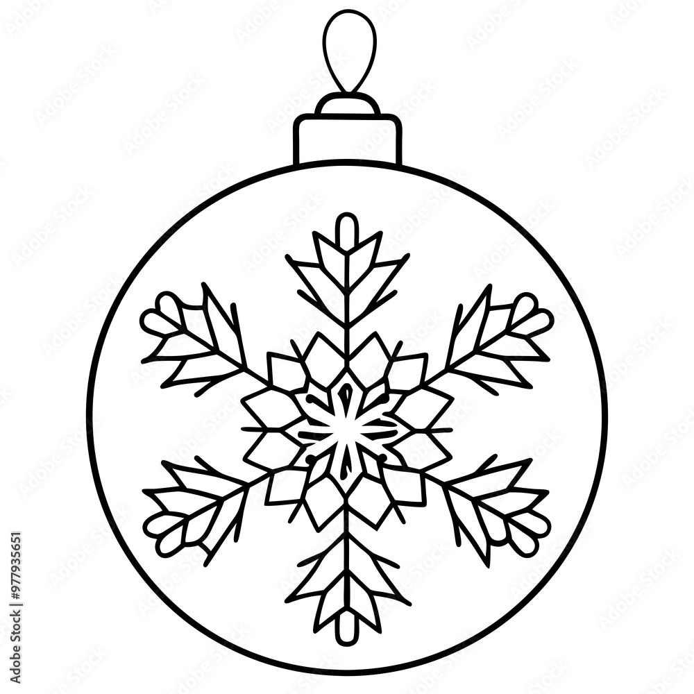 Fototapeta premium Snowflake Ornament Vector Design