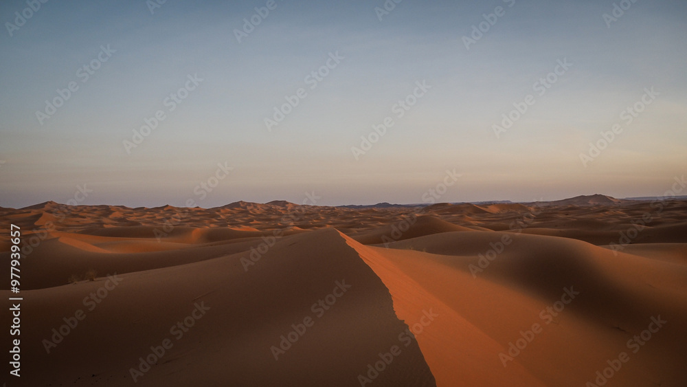 The landscape of Erg Chebbi in Morocco The landscape of Erg Chebbi in Morocco