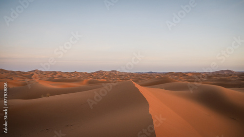 The landscape of Erg Chebbi in Morocco