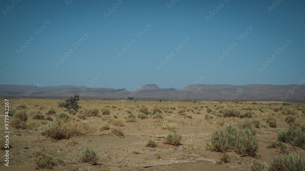 The Sahara Desert en route to Erg Chigaga in Morocco The Sahara Desert en route to Erg Chigaga in Morocco