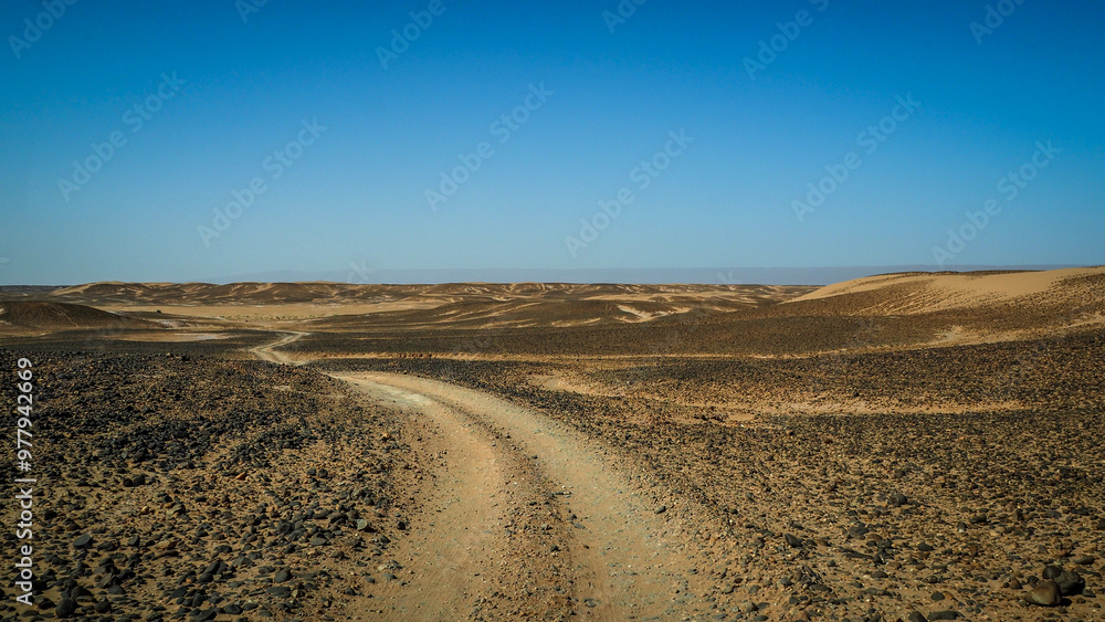 The Sahara Desert en route to Erg Chigaga in Morocco The Sahara Desert en route to Erg Chigaga in Morocco