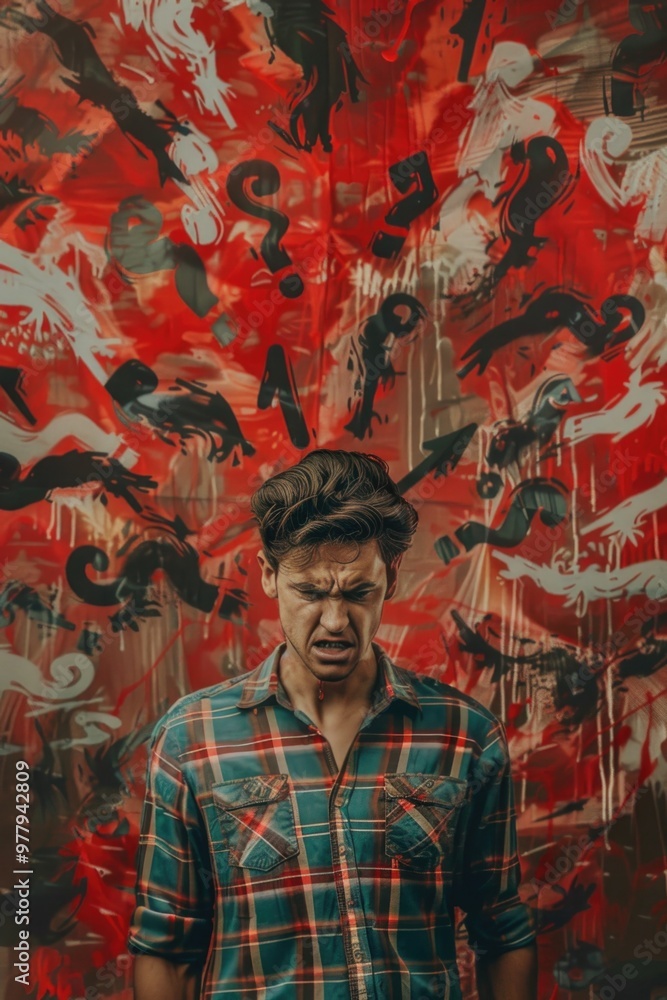 A person admiring art, suitable for use in culture, education or home decor A person admiring art, suitable for use in culture, education or home decor
