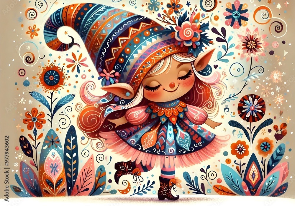 Fototapeta premium Hadas Festivas: Magia y Encanto