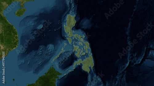 Zoom from Earth to Philippines. (Highlighted) World map animation with highlighted borders of countries. Images from NASA
