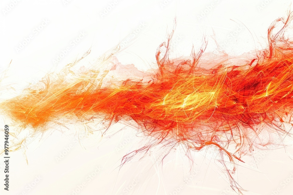 A close-up shot of a fire burning bright on a clean white surface, with flames and sparks visible A close-up shot of a fire burning bright on a clean white surface, with flames and sparks visible