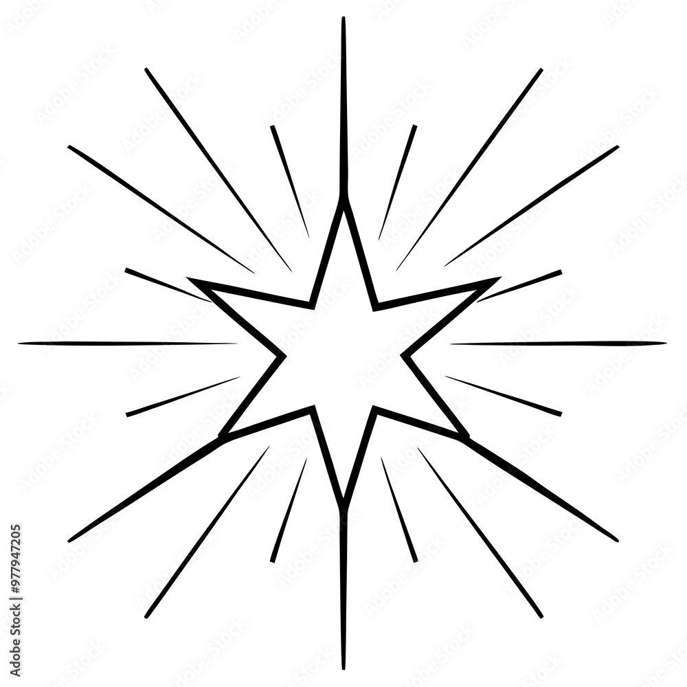 Radiant Starburst Vector Art Radiant Starburst Vector Art