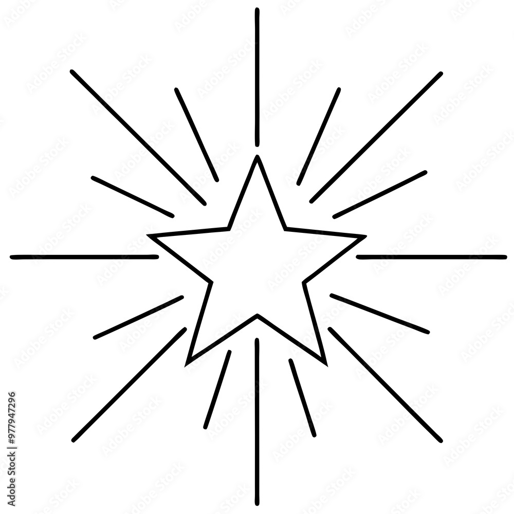 Fototapeta premium Radiant Starburst Vector Art