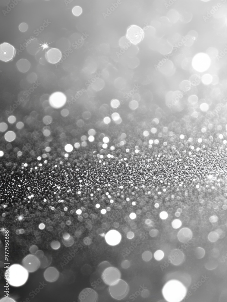 A close up of a black and white of a glittery surface A close up of a black and white of a glittery surface