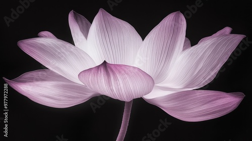 X-Ray Art Lotus in Pink and Purple Colors