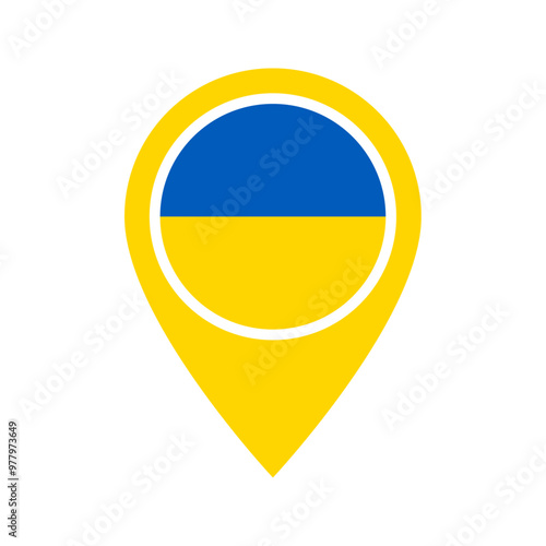 Ukraine flag location icon Free Download Ukraine flag location icon - GFXLoad