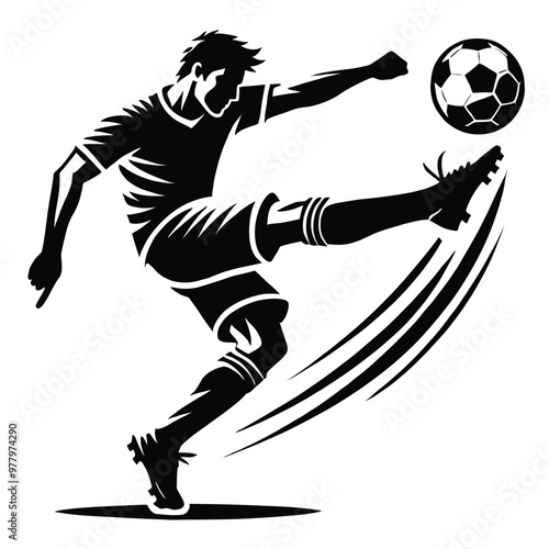 Football Kick Silhouette