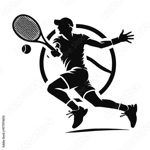 Tennis Player Silhouette