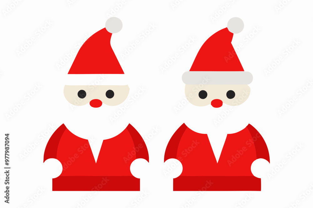 christmas santa claus logo icon vector illustration. christmas santa claus logo icon vector illustration.
