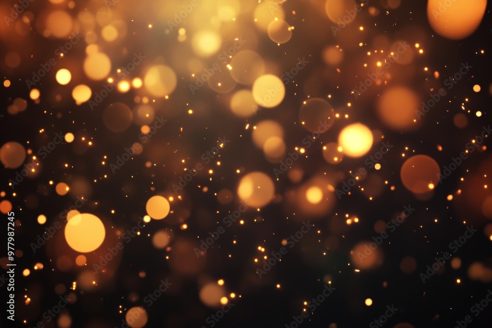 Golden Bokeh Lights Sparkle Golden Bokeh Lights Sparkle