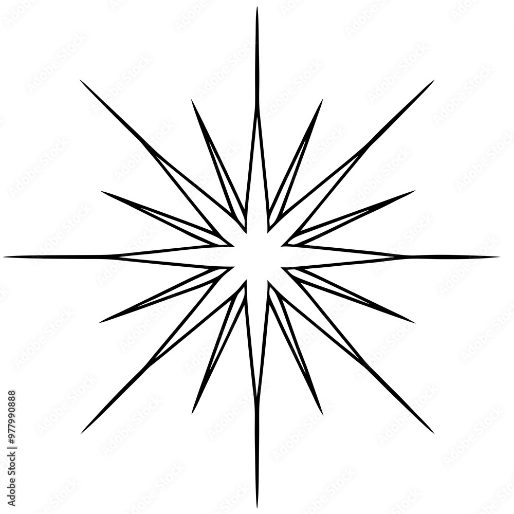 Radiant Starburst Intricate Star of Bethlehem Vector Design Radiant Starburst Intricate Star of Bethlehem Vector Design