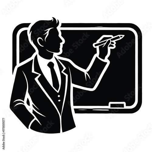 Teacher at Chalkboard