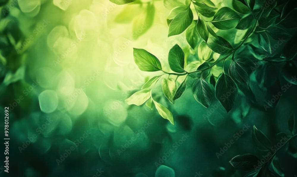 Lush Greenery with Bokeh Background Lush Greenery with Bokeh Background