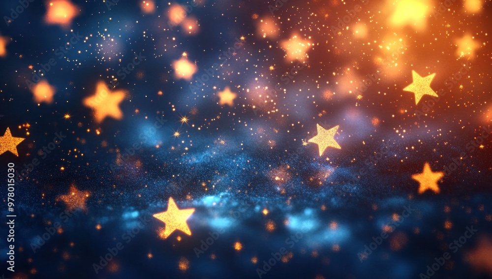 Glittery Starry Night Sparkling Abstract Background Glittery Starry Night Sparkling Abstract Background