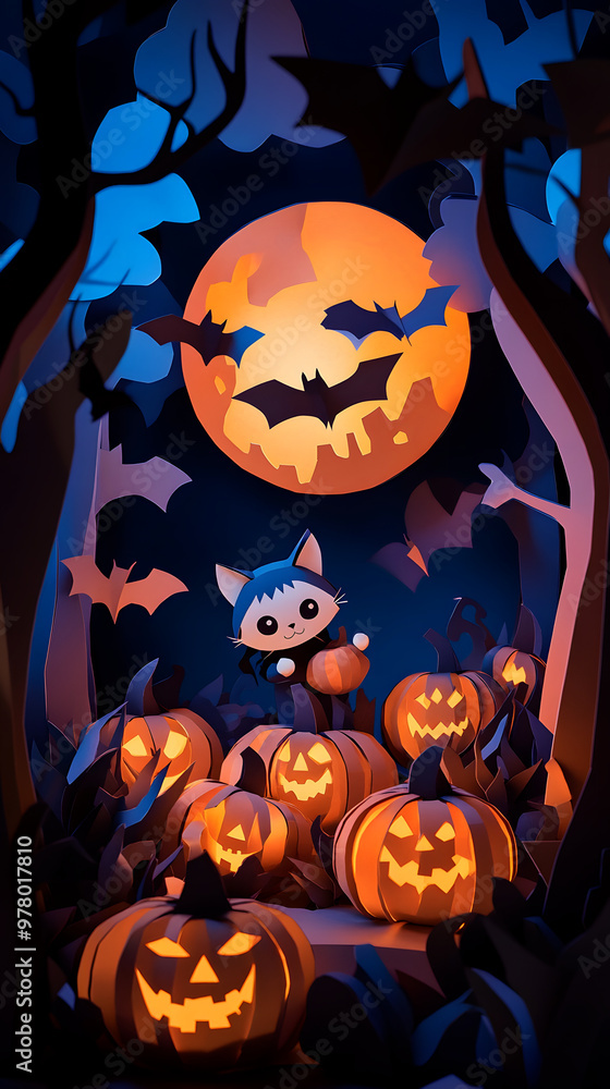 halloween pumpkin with bats halloween pumpkin with bats