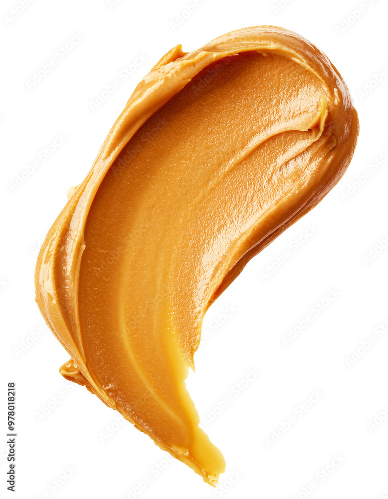 Fototapeta premium Thick and Creamy Peanut Butter Spread or Smear, Isolated with No Background / Background Removed