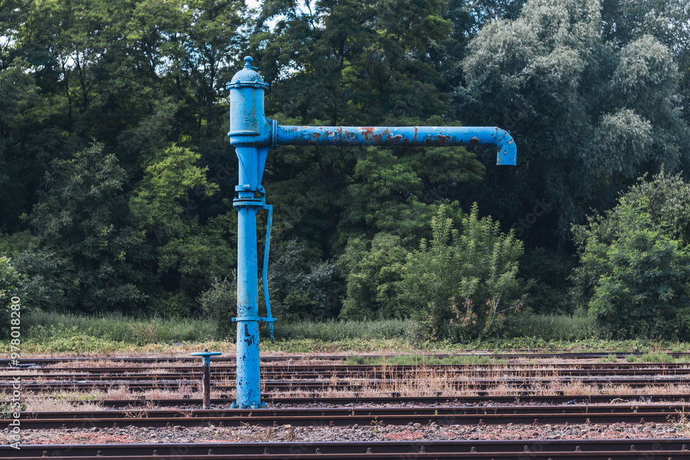 Water crane for steam engines at Parowozownia Wolsztyn locomotive depot