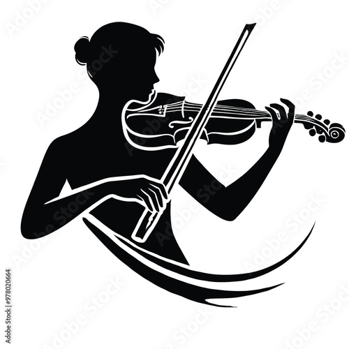 Violinist Silhouette