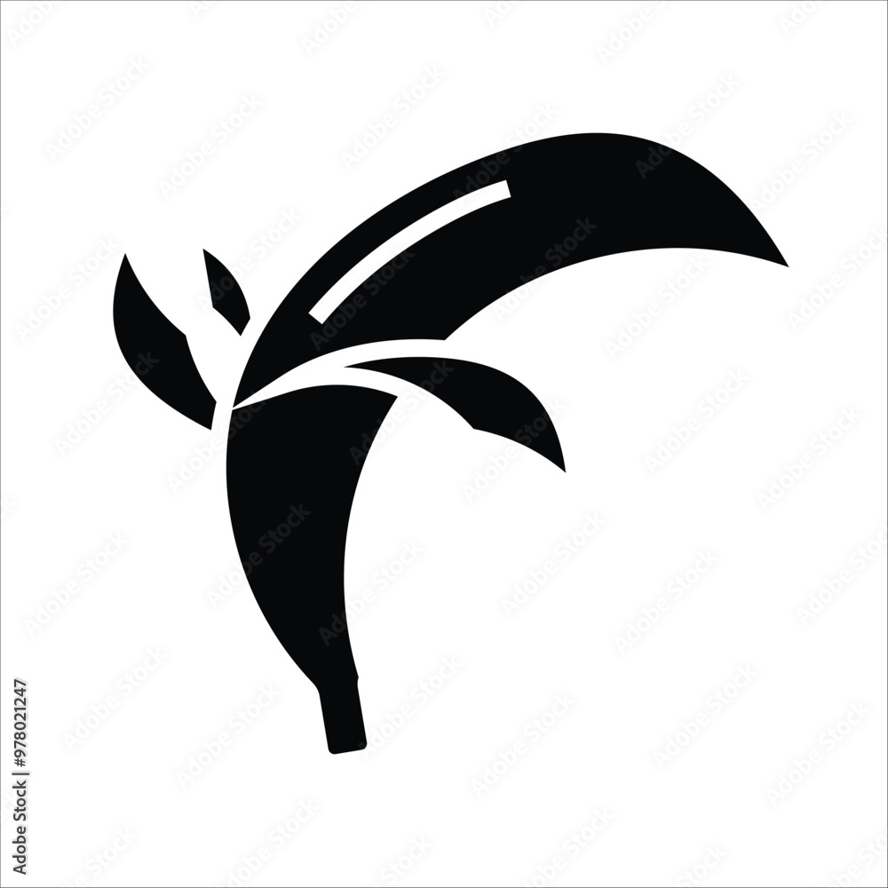 Naklejka premium banana vector icon line template