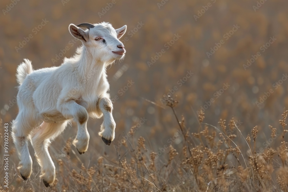 Obraz premium Little goat jumping