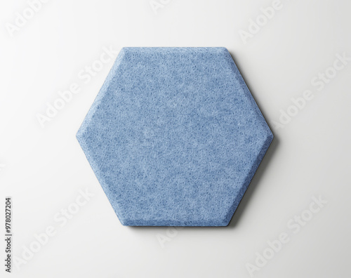 Hexagon felt acoustic panels, modern interior design, soundproofing decor, geometric wall decoration, stylish felt panels for home, acoustic treatment panels photo