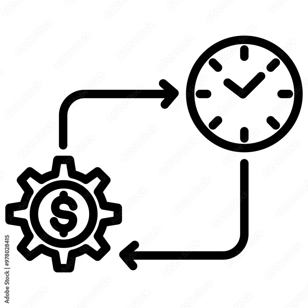 Efficiency icon with line style Efficiency icon with line style
