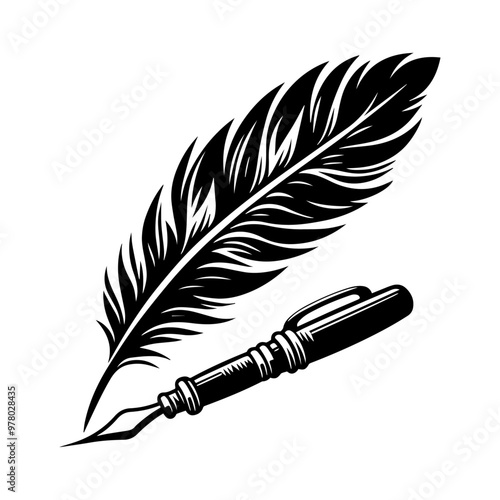 "Whispers of the Wind: The Art of Feather Vector Design"