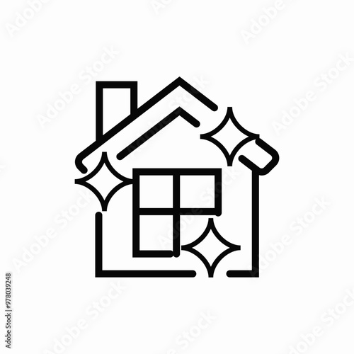 clean house cleaning icon sign vector