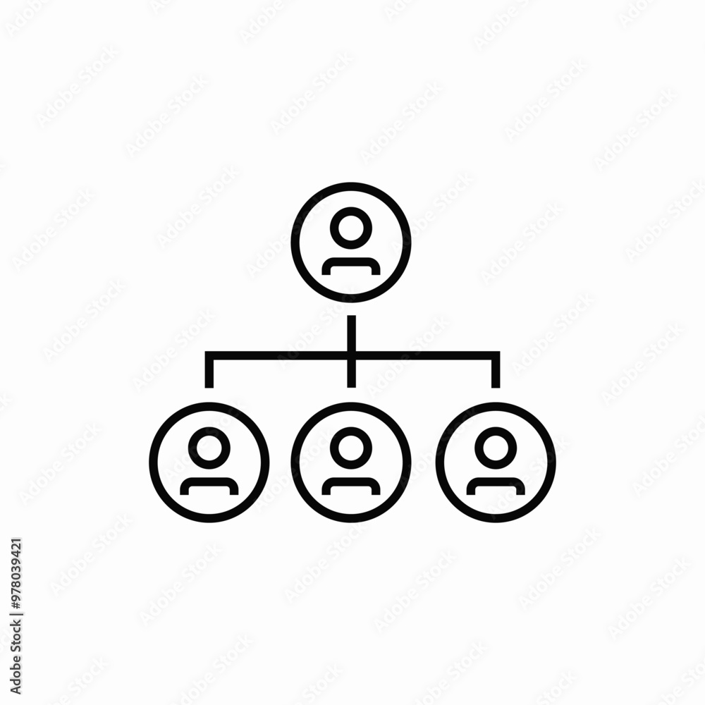 employee hierarchy icon sign vector employee hierarchy icon sign vector