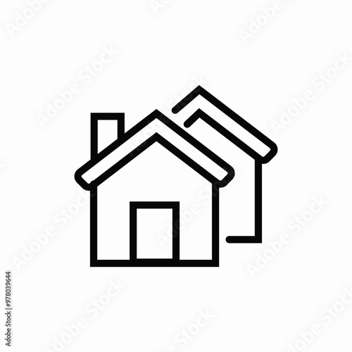 houses neighbourhood icon sign vector