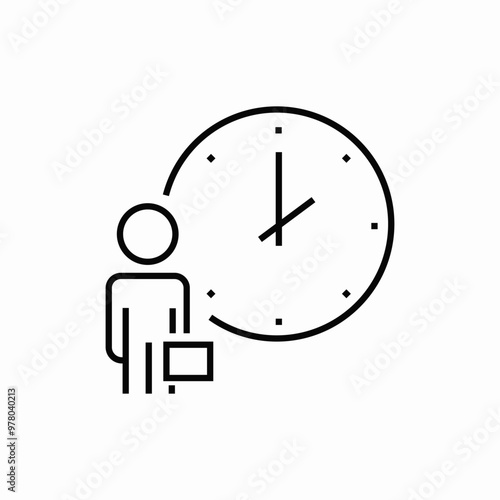 work time employee icon sign vector