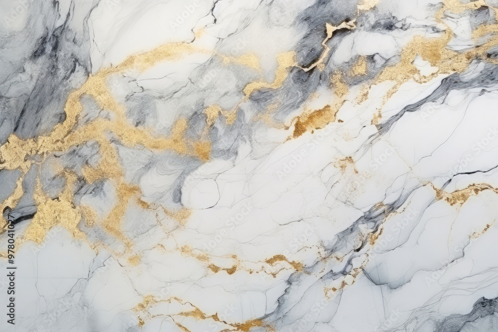 Fototapeta premium Processed collage of white and gold marble texture. Background for banner, backdrop or texture