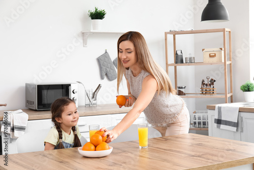 Little girl with her mother...