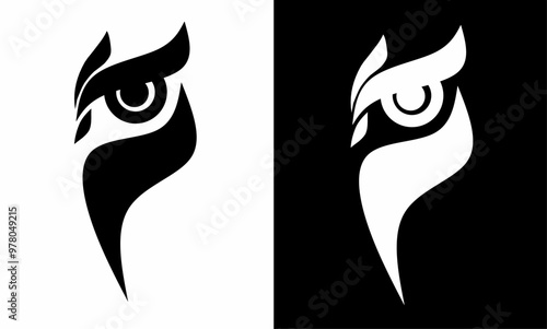 illustration vector graphic of black owl logo design template