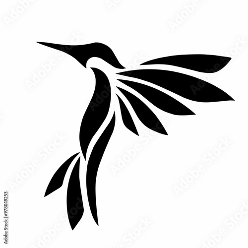 illustration vector graphic of tribal art designs hummingbird clip art