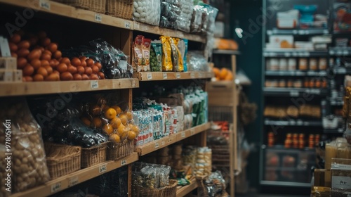 Wallpaper Mural Shelves in a local grocery store filled with fresh produce and goods Torontodigital.ca