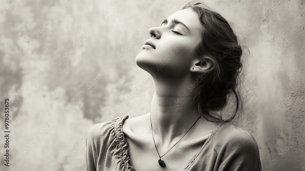 Woman feeling pain, sadness, emotional sorrow, distress, and grief. AI generated Woman feeling pain, sadness, emotional sorrow, distress, and grief. AI generated