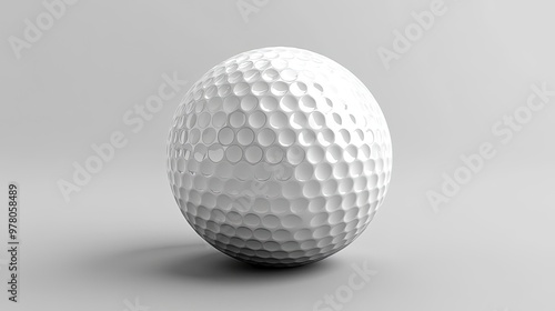 Golf ball, on the white background photo