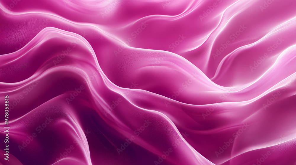 Fototapeta premium A bold magenta abstract pattern with organic, amoeba-like forms. The smooth, flowing lines and soft curves create a dynamic yet harmonious composition.