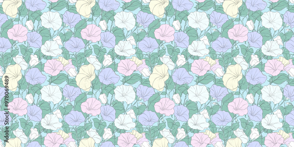 Obraz premium pattern of morning glories