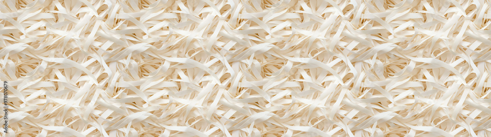 shredded paper filler in almond color with thin, delicate strips, shredded paper filler texture background shredded paper filler in almond color with thin, delicate strips, shredded paper filler texture background