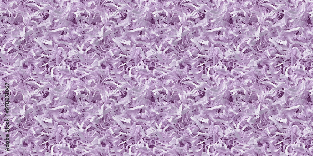 Fototapeta premium shredded paper filler in amethyst color with thin, delicate strips, shredded paper filler texture background