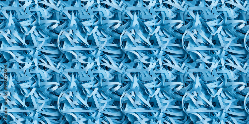 shredded paper filler in azure color with thin, delicate strips, shredded paper filler texture background shredded paper filler in azure color with thin, delicate strips, shredded paper filler texture background