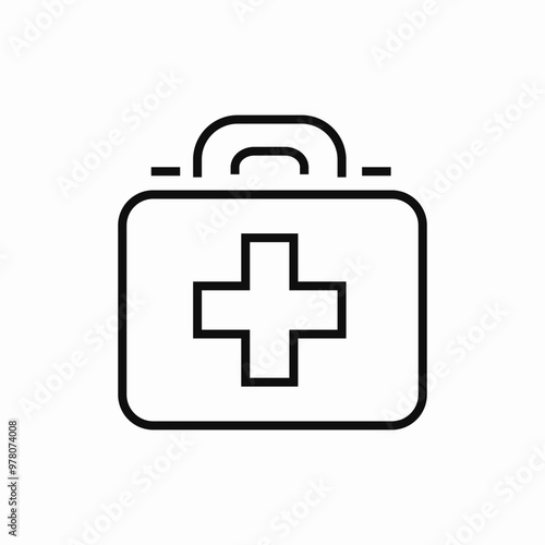 first aid kit icon sign vector