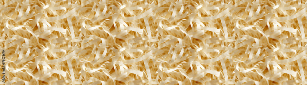 shredded paper filler in champagne color with thin, delicate strips, shredded paper filler texture background shredded paper filler in champagne color with thin, delicate strips, shredded paper filler texture background